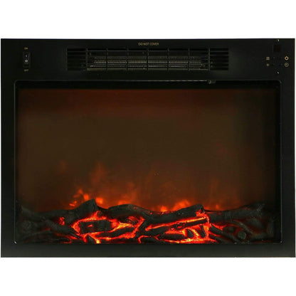 Cambridge 34-In. Sienna Electric Fireplace w/ 1500W Log Insert and Cherry Mantel - CAMBR3437-1CHR