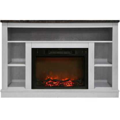 Cambridge 47 In. Electric Fireplace with a Multi-Color LED Insert and Cherry Mantel - CAM5021-1CHRLED