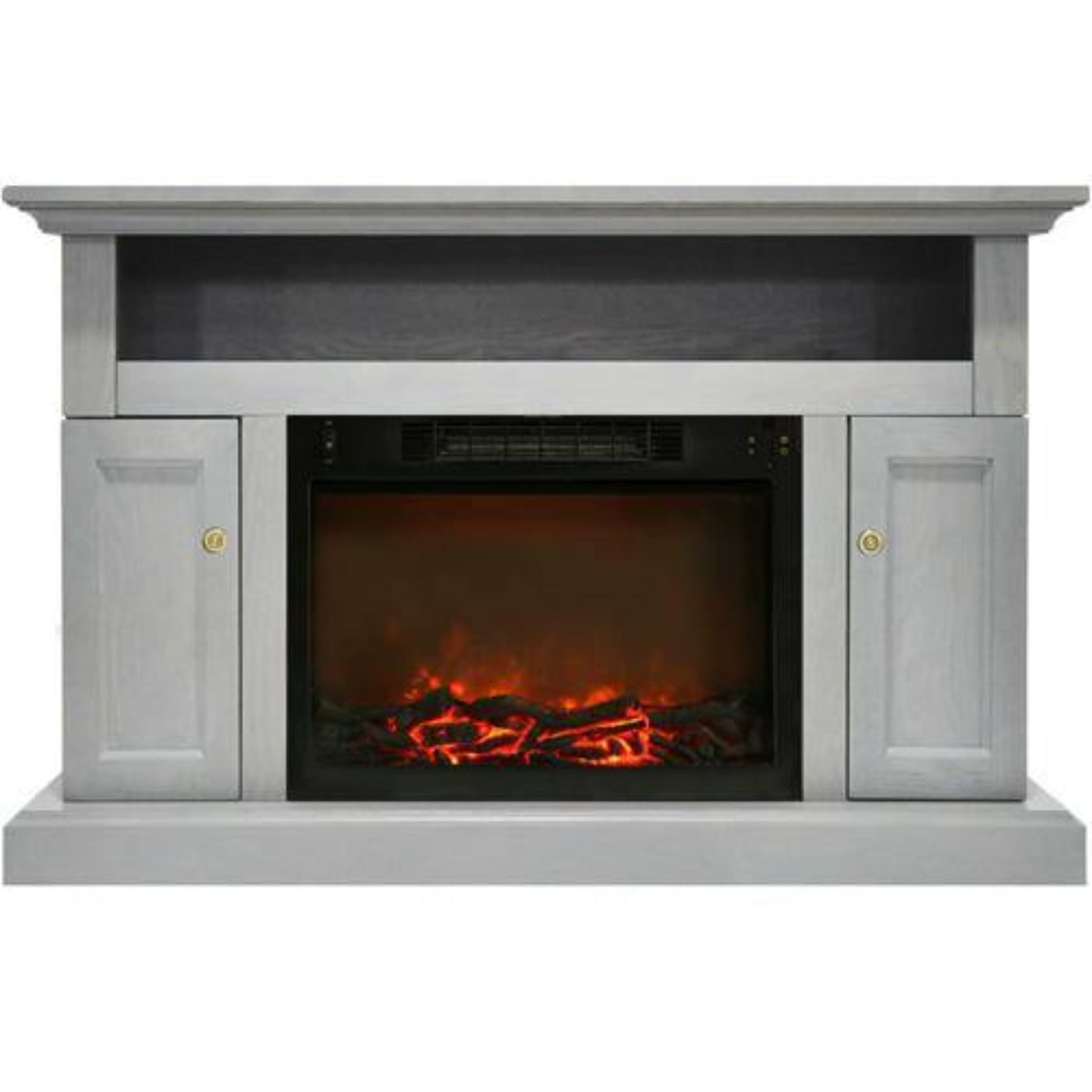 Cambridge Sorrento Electric Fireplace with Multi-Color LED Insert and 47 In. Entertainment Stand in Cherry - CAM5021-2CHRLED