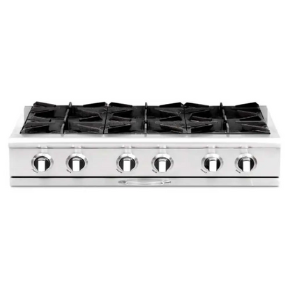 Capital 36" Culinarian Gas Rangetop, 6 Open Burners - CGRT366N