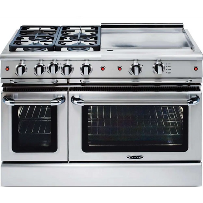 Capital 48" Precision Self Clean Gas Range, 4 Sealed Burners, Griddle - GSCR484GN