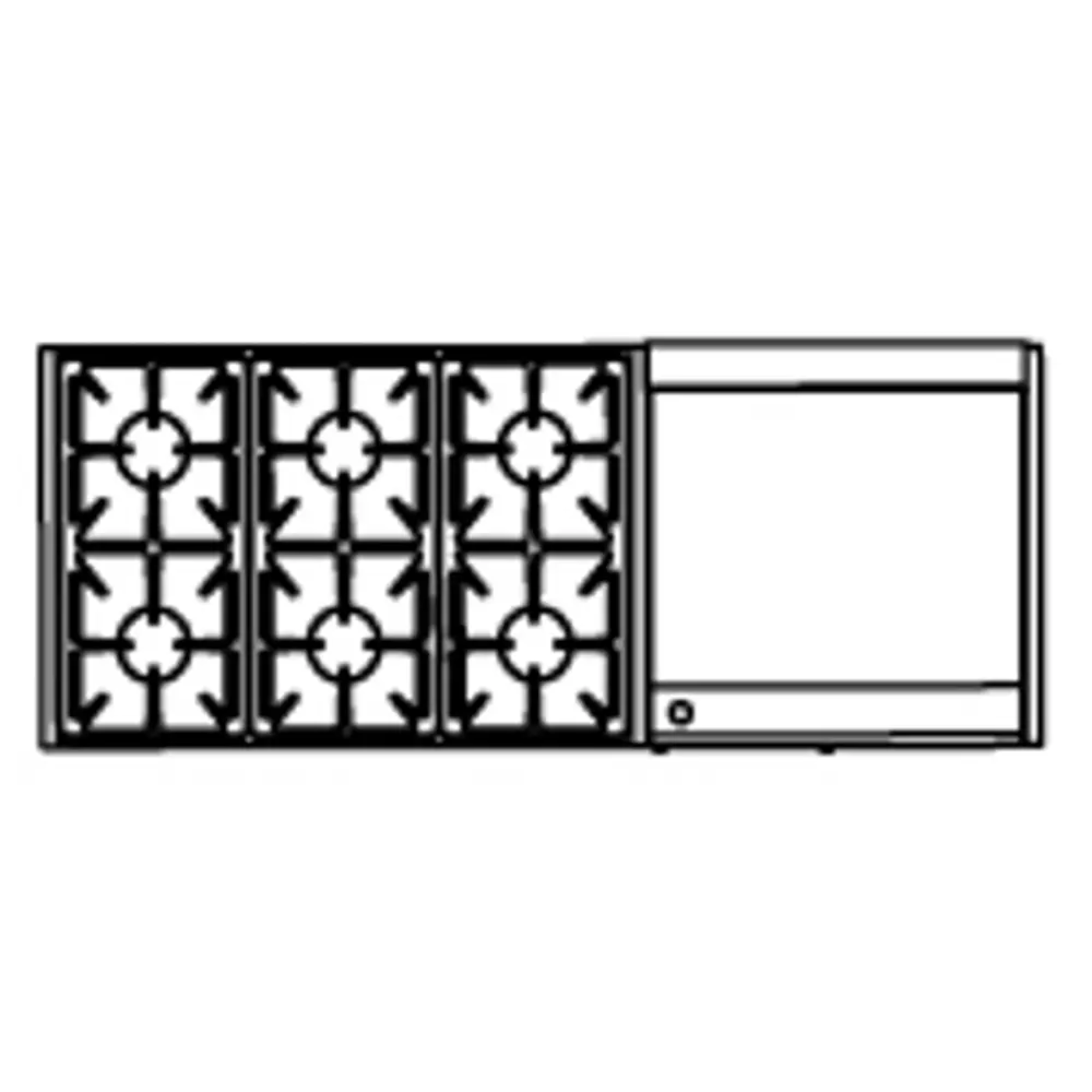 Capital 60" Precision Self Clean Gas Range, 6 Sealed Burners, Griddle - GSCR606GN