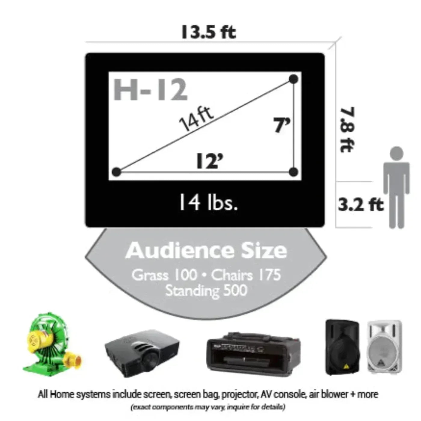 Open Air Cinema Outdoor Home Theater System - CBH-9