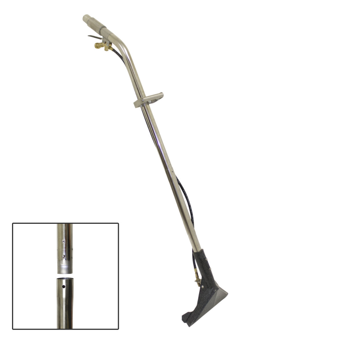 CleanFreak® 12" Adjustable Glide 2-Piece Carpet Extractor Wand w/ 1 Jet - #08 Orifice