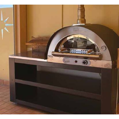 Clementi Pulcinella Wood-Burning Pizza Oven Outdoor Kitchen Counter