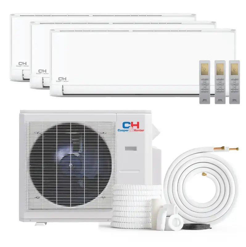 Cooper & Hunter Olivia 18,000 BTU 3-Zone 6k+9k+9k Wall Mount, 230V, R454B - Ductless Mini Split Air Conditioner Heat Pump