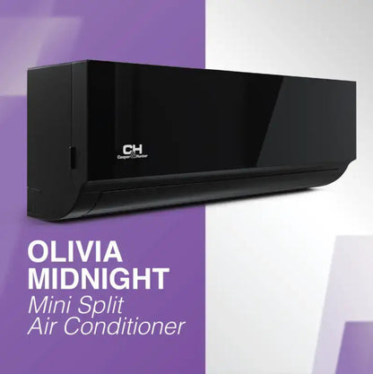 Cooper & Hunter Olivia Midnight 60,000 BTU 2-Zone 9k+18k Wall Mount, 230V, R454B - Ductless Mini Split Air Conditioner Heat Pump - CH-R60MES-230VO/M09WMB+M18WMB-NO/NO