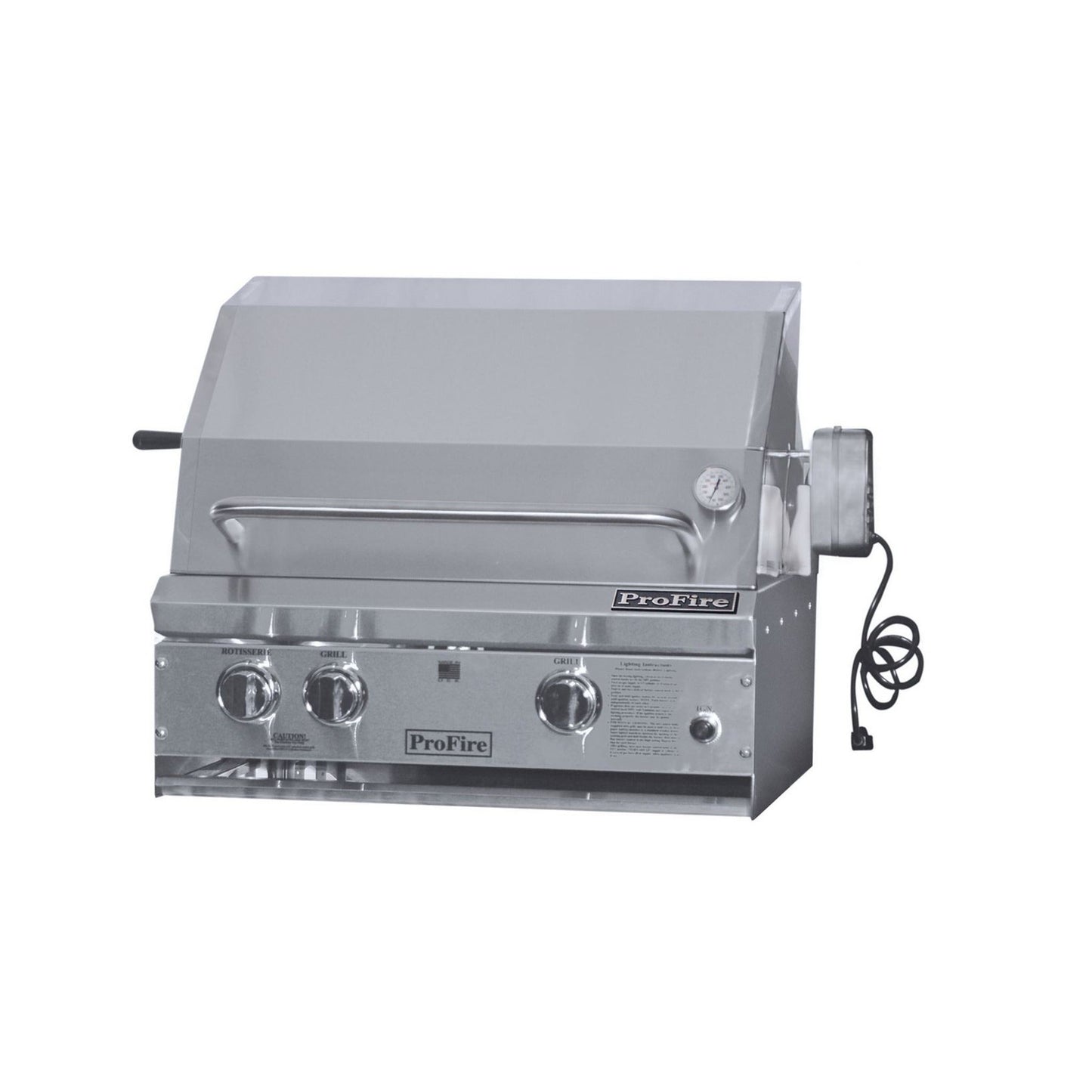 ProFire Briquette Series 27-Inch Built-In Infrared Hybrid Grill - BQPF27GIH-P