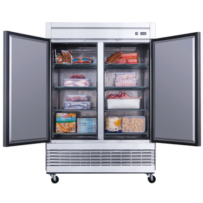 Chef AAA - T55F Commercial 55" Reach-In Freezer Solid 2 Door 40 cu.ft. - T55F