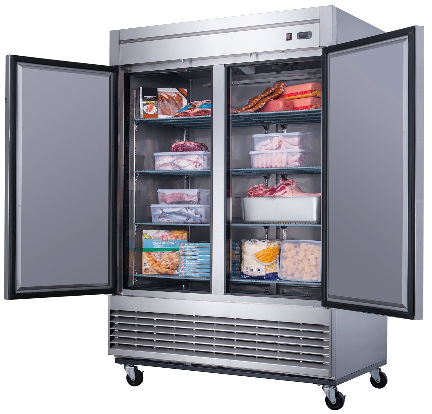 Chef AAA - T55F Commercial 55" Reach-In Freezer Solid 2 Door 40 cu.ft. - T55F