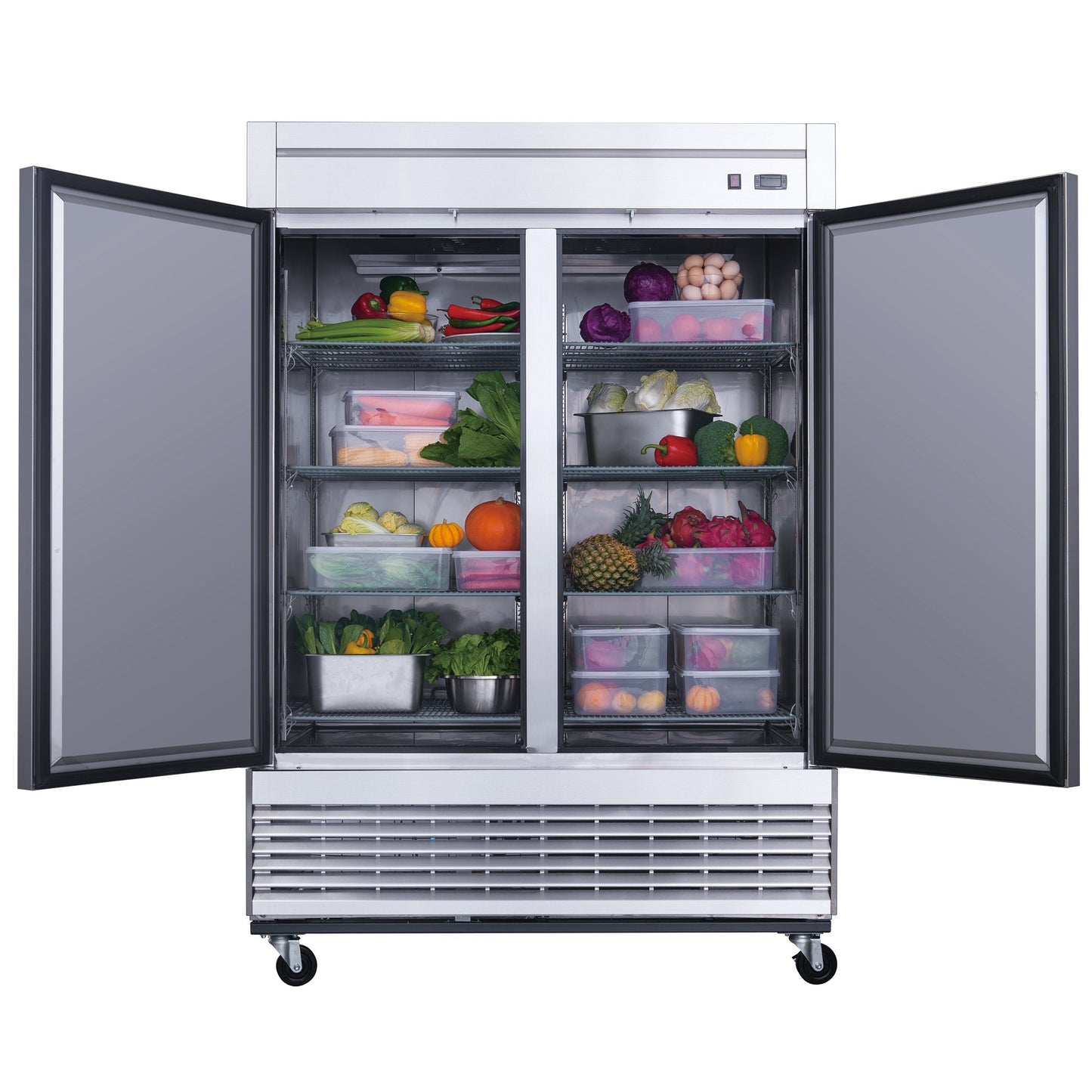 Chef AAA - T55R Commercial 55" Reach-In Refrigerator Solid 2 Door 40 cu.ft. NSF