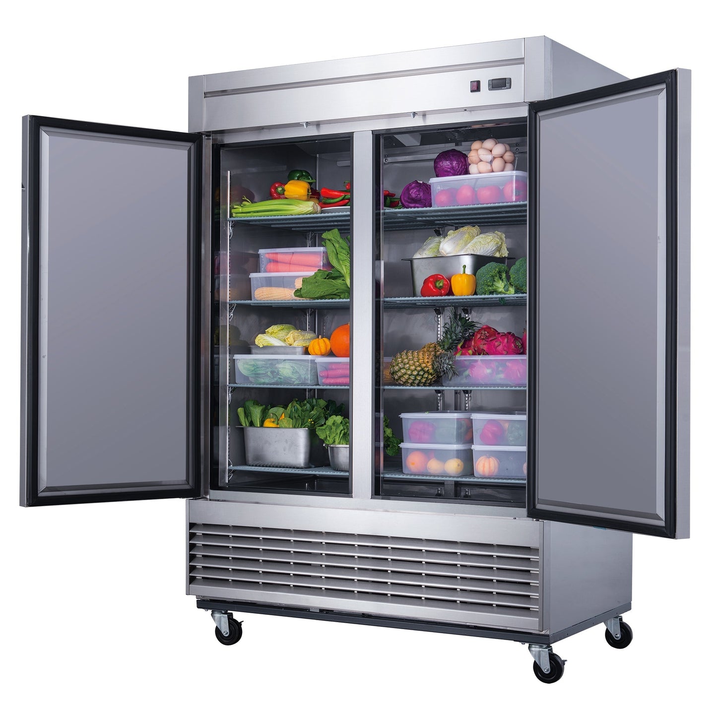 Chef AAA - T55R Commercial 55" Reach-In Refrigerator Solid 2 Door 40 cu.ft. NSF
