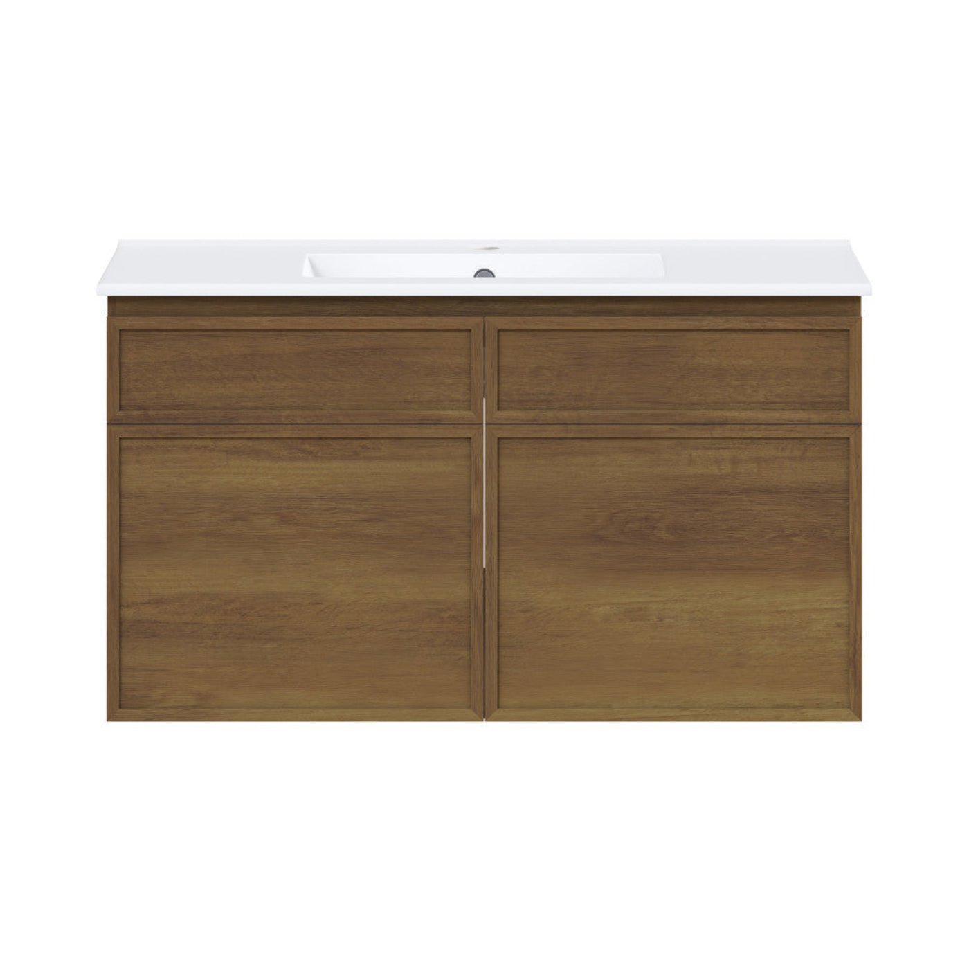 Swiss Madison St. Tropez 36" Wall-Mounted Bathroom Vanity in Brown Oak with Sink Top - SM-BV0829BO