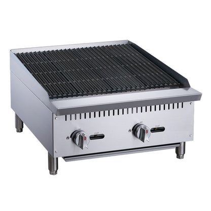 Chef AAA - TCCB24 Commercial 24 in. Countertop Charbroiler - TCCB24