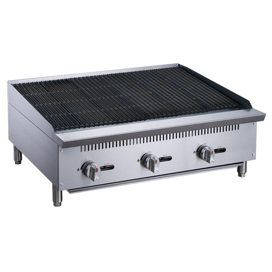 Chef AAA - TCCB36 Commercial 36 in. Countertop Charbroiler - TCCB36
