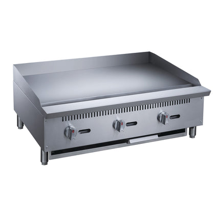 Chef AAA - TCGM36 Commercial 36 in. Countertop with Griddle with 3 Burners NG - TCGM36