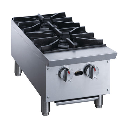Chef AAA - TCHPA12 Commercial 12" Countertop Hot Plate with 2 Burners - TCHPA12