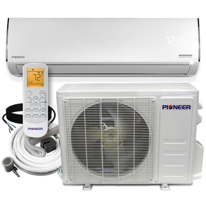Pioneer Diamante Pro Series 18,000 BTU 19 SEER2 Ductless Mini-Split Air Conditioner Inverter+ Heat Pump Full Set 230V with 16 Ft. Kit - WYT018GLFI19RL