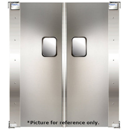 Curtron SPCD-20-AL-DBL-7248 72" x 47" Service-Pro Cafe Series 20 Swinging Door - CUSPCD20ALDBL7248