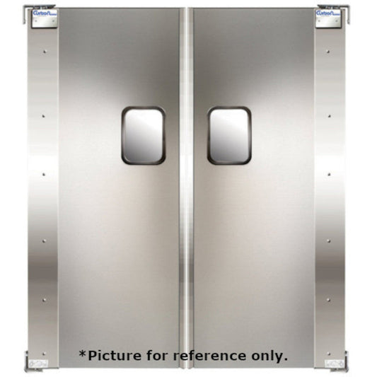 Curtron SPCD-20-AL-DBL-4848 47" x 47" Service-Pro Cafe Series 20 Swinging Door - CUSPCD20ALDBL4848