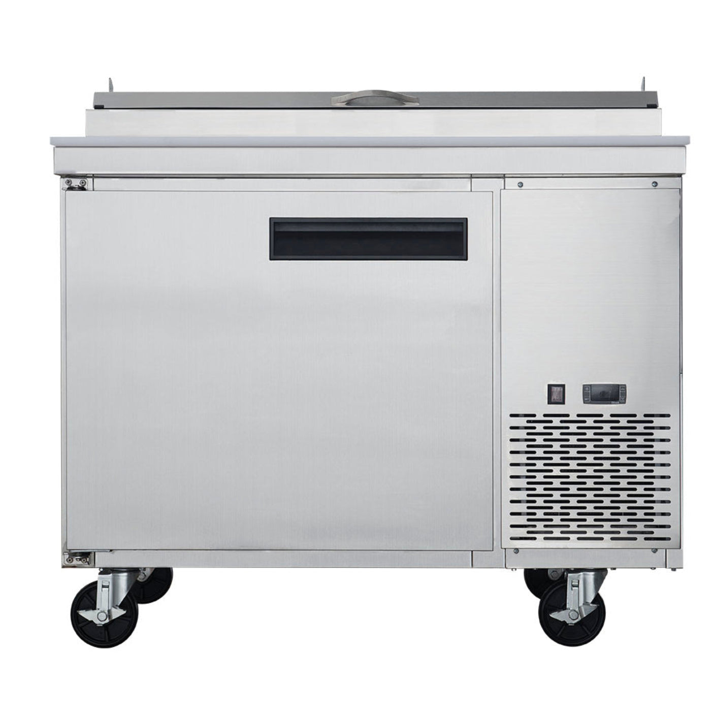 Chef AAA - TICL1-HC, 44" Commercial Sandwich Prep Table Refrigerator 6 Pans 1 Door Stainless Steel 9.8 cu.ft. - TICL1-HC