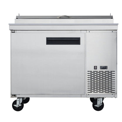 Chef AAA - TICL1-HC, 44" Commercial Sandwich Prep Table Refrigerator 6 Pans 1 Door Stainless Steel 9.8 cu.ft. - TICL1-HC