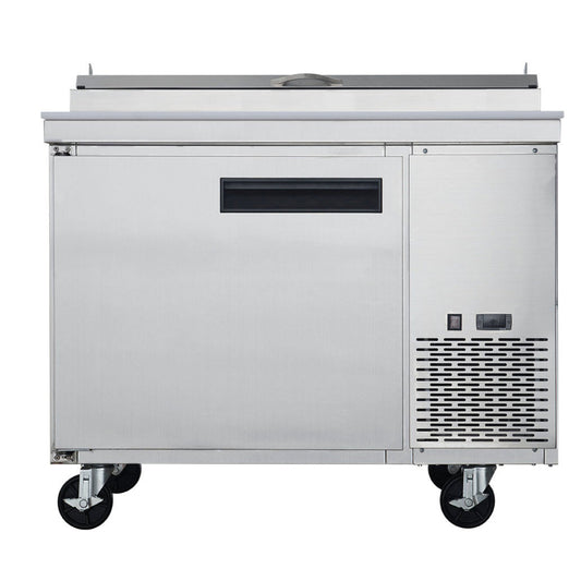 Chef AAA - TICL1-HC, 44" Commercial Sandwich Prep Table Refrigerator 6 Pans 1 Door Stainless Steel 9.8 cu.ft. - TICL1-HC