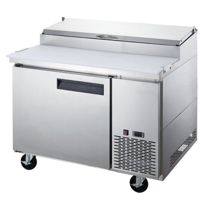 Chef AAA - TICL1-HC, 44" Commercial Sandwich Prep Table Refrigerator 6 Pans 1 Door Stainless Steel 9.8 cu.ft. - TICL1-HC