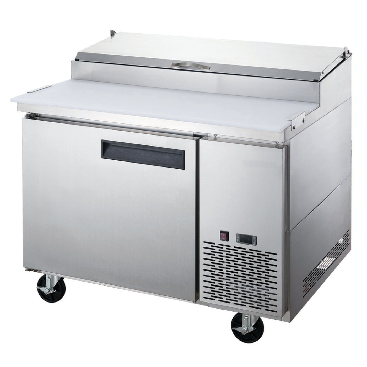 Chef AAA - TICL1-HC, 44" Commercial Sandwich Prep Table Refrigerator 6 Pans 1 Door Stainless Steel 9.8 cu.ft. - TICL1-HC