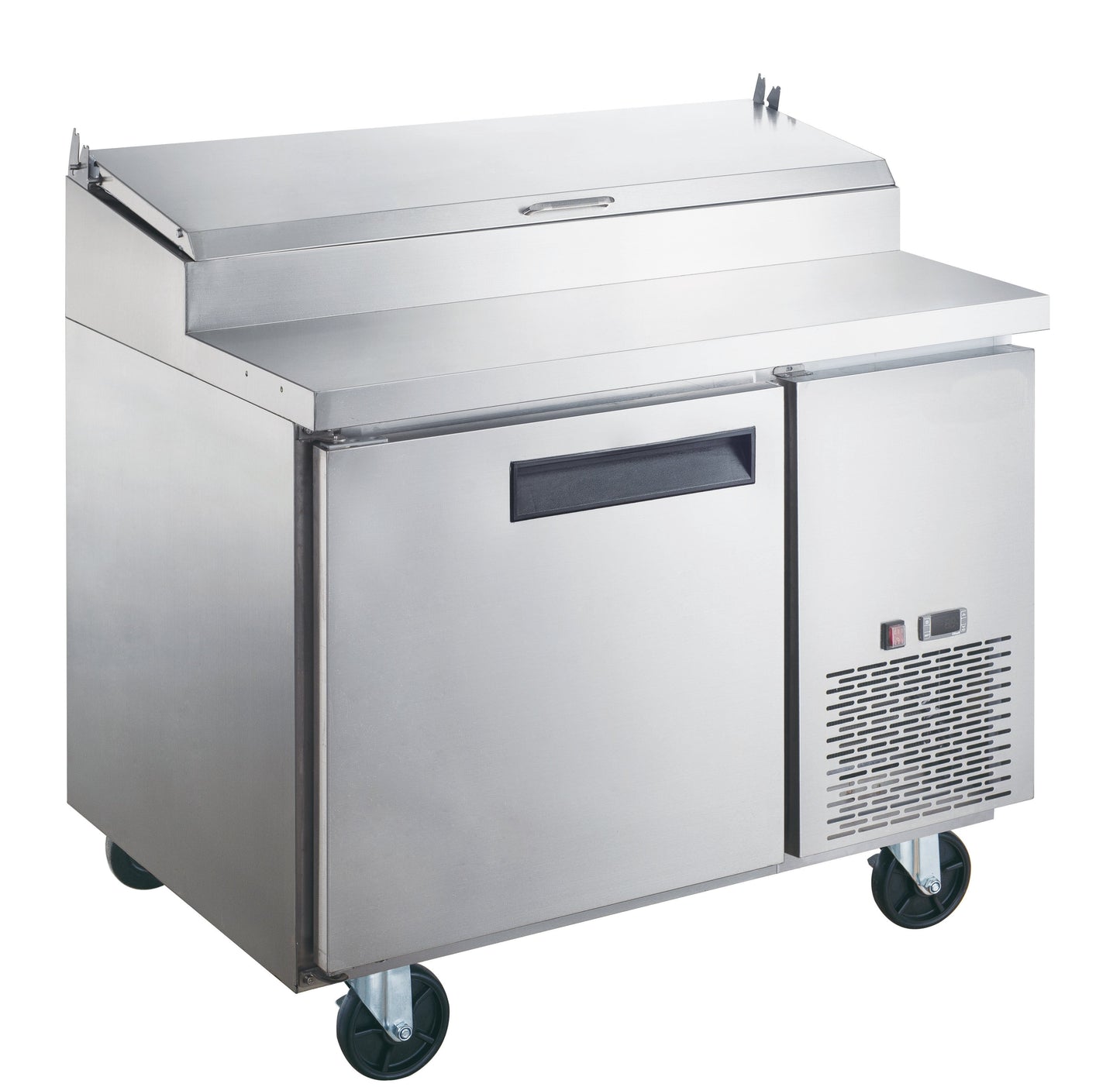 Chef AAA - TICL1-HC, 44" Commercial Sandwich Prep Table Refrigerator 6 Pans 1 Door Stainless Steel 9.8 cu.ft. - TICL1-HC