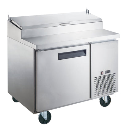 Chef AAA - TICL1-HC, 44" Commercial Sandwich Prep Table Refrigerator 6 Pans 1 Door Stainless Steel 9.8 cu.ft. - TICL1-HC