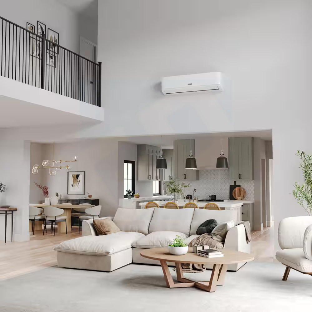 Durastar DRAW18F2A & DRA1U18S2A 18,000 BTU 24.0 SEER2 Wall Mounted Heat Pump System - R454B