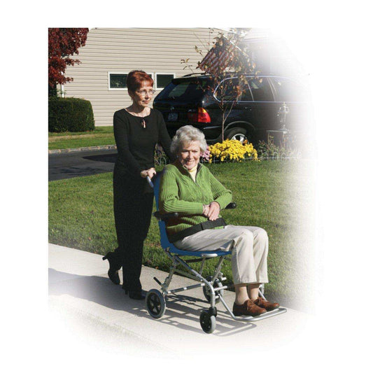 Drive Medical Super Light Folding Transport Wheelchair with Carry Bag - DM-SL18