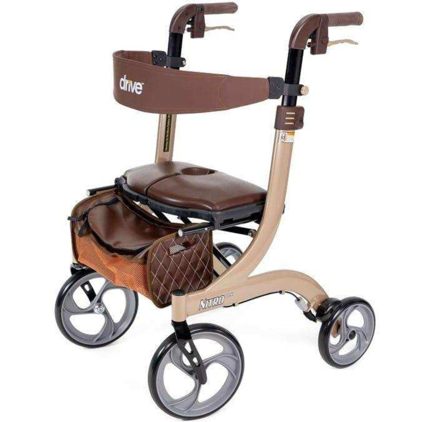 Drive Medical Nitro DLX Euro Style Rollator Rolling Walker - DM-RTL10266CHHS