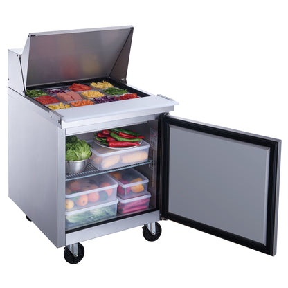 Chef AAA - TSP29M Commercial 29" 12 Pan Salad Sandwich Food Prep Table Refrigerator Mega Top 6.5cu.ft NSF - TSP29M