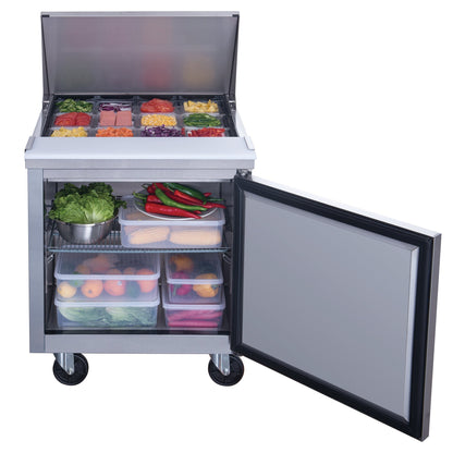 Chef AAA - TSP29M Commercial 29" 12 Pan Salad Sandwich Food Prep Table Refrigerator Mega Top 6.5cu.ft NSF - TSP29M