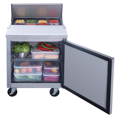 Chef AAA - TSP29 Commercial 29" 8 Pan Salad Sandwich Food Prep Table Refrigerator 6.5cu.ft. NSF - TSP29