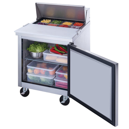 Chef AAA - TSP29 Commercial 29" 8 Pan Salad Sandwich Food Prep Table Refrigerator 6.5cu.ft. NSF - TSP29