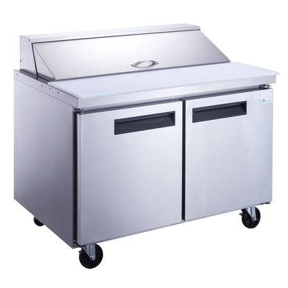 Chef AAA - TSP48 Commercial 48" 12 Pan Salad Sandwich Food Prep Table Refrigerator 11.4cu.ft. - TSP48