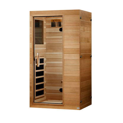 Golden Designs 1 Person (Compact) Ultra Low EMF FAR Infrared Sauna  -