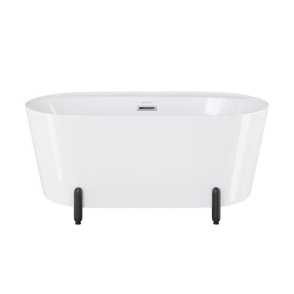 Swiss Madison Monaco 59" Freestanding Bathtub with Matte Black Stand - SM-FB1002MB