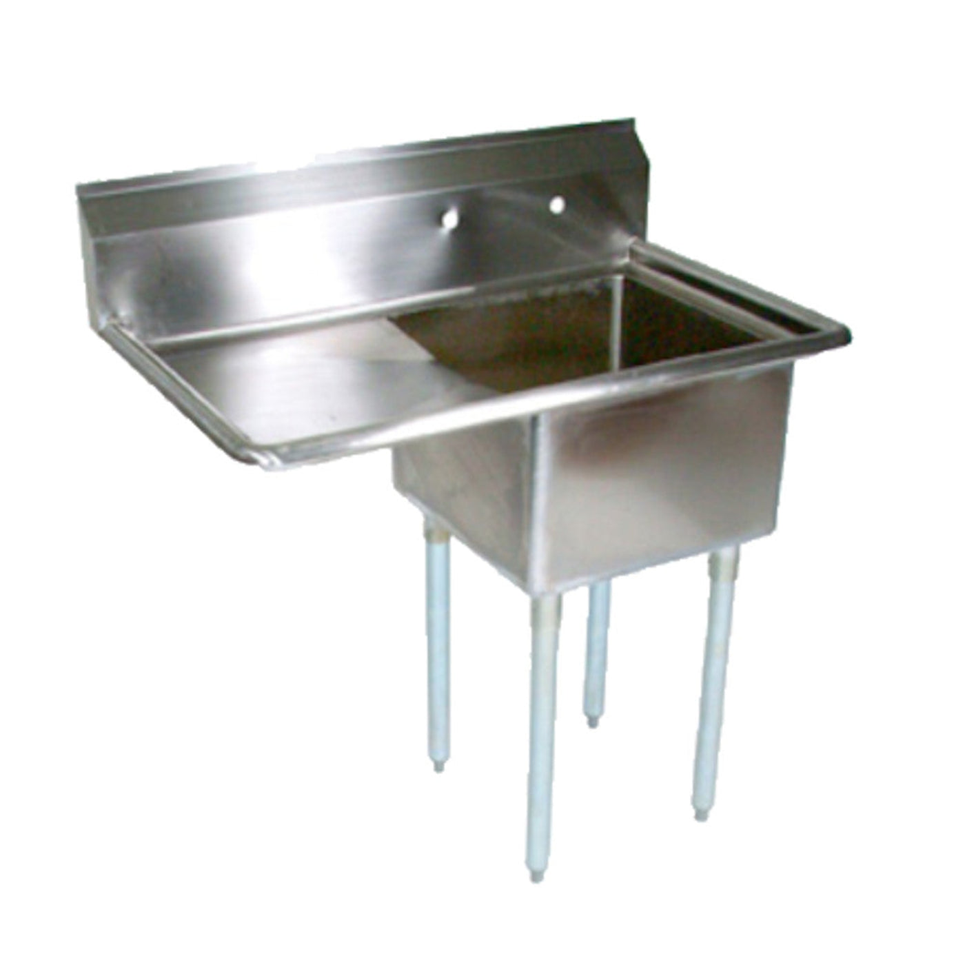 John Boos E1S8-1620-12L18 One-Compartment E-Series Sink with 18" Left Drainboard - JBE1S8162012L18