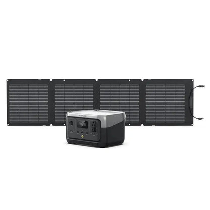 GREE EcoFlow RIVER 2 Portable Power Station + 110W Portable Solar Panel - RIVER2-110-1-US