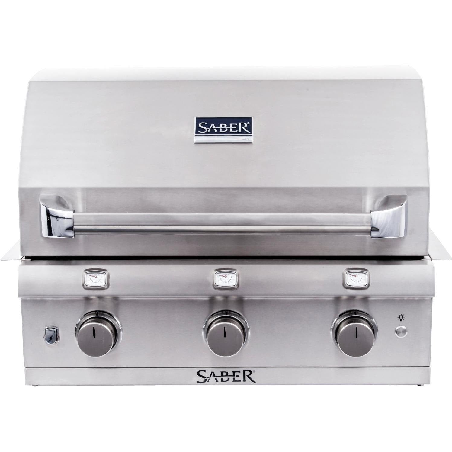 Saber Grills: Stainless Series 3-Burner Built-In Grill (NG) - R50SB0417