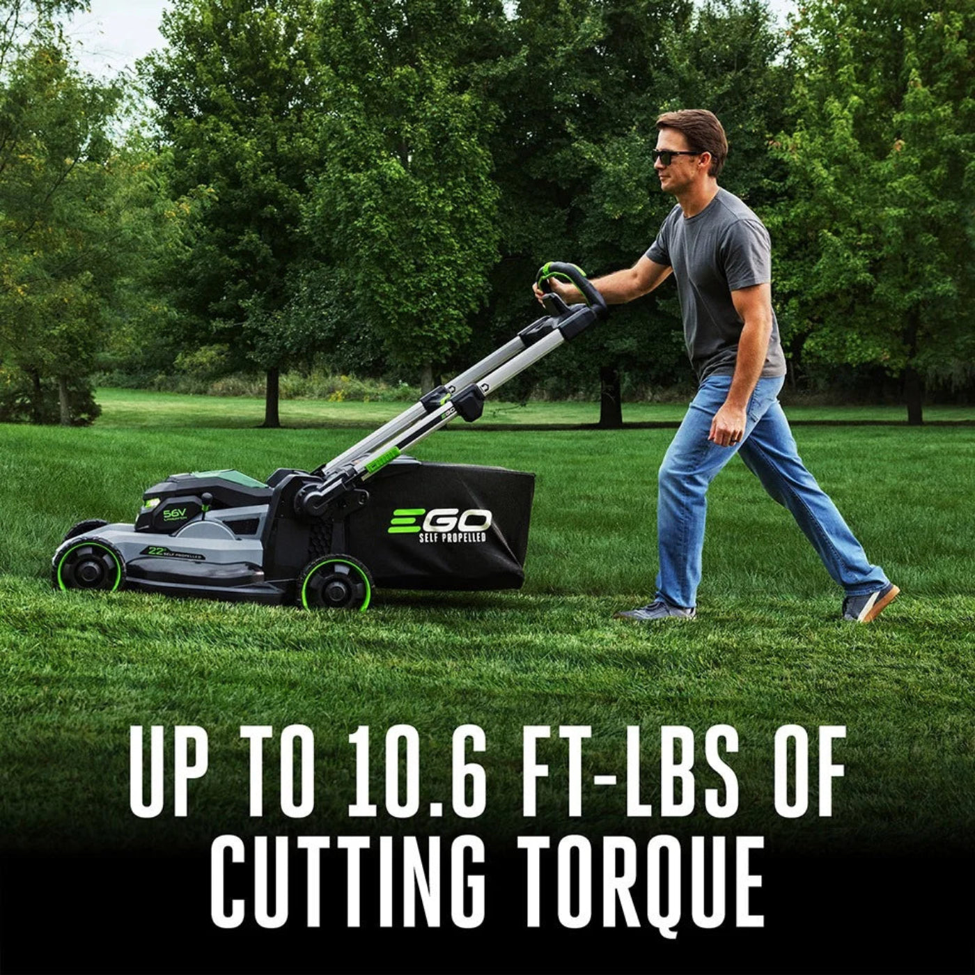 Ego Power+  22'' Super Composite Mower with Peak Power Includes Select Cut and Touch Drive Self-Propelled Systems with (2) 6Ah Batteries and Dual Port Charger - LM2244SP-2