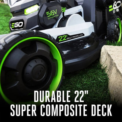 Ego Power+  22'' Super Composite Mower with Peak Power Includes Select Cut and Touch Drive Self-Propelled Systems with (2) 6Ah Batteries and Dual Port Charger - LM2244SP-2