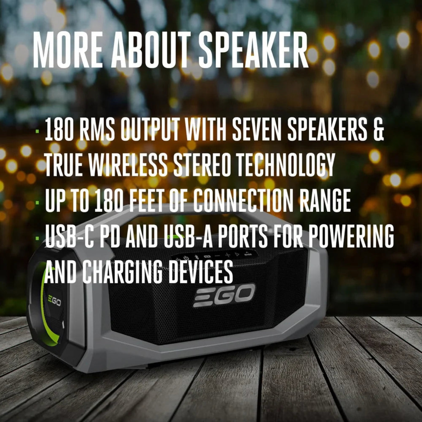 EGO Power+ 180W Bluetooth Speaker - Tool Only - SK1800