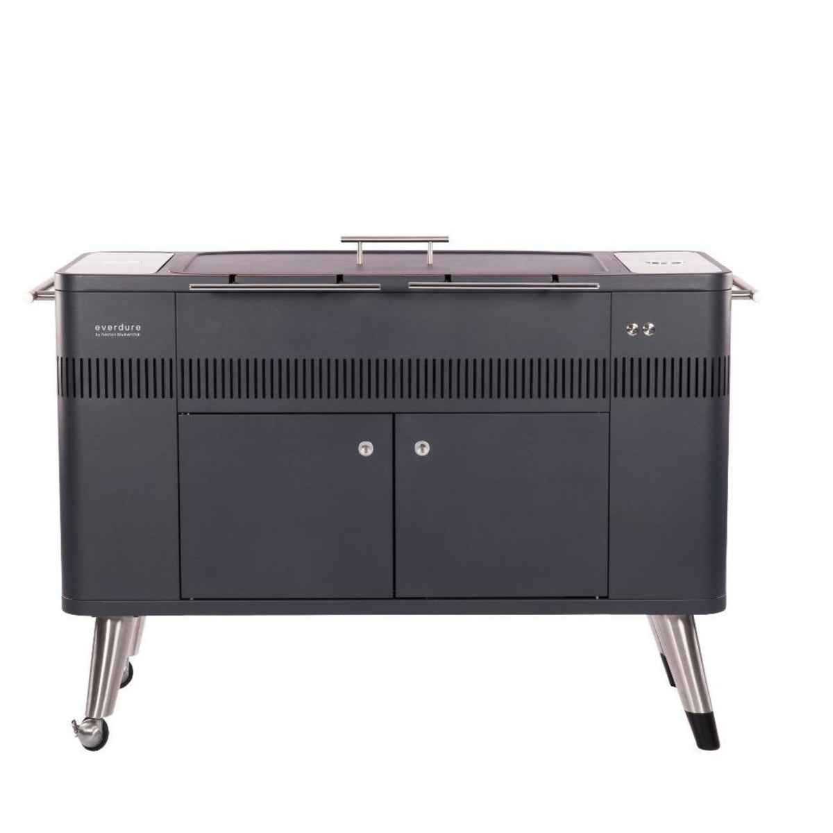 Everdure By Heston Blumenthal HUB ll 54-Inch Charcoal Grill With Rotisserie & Electronic Ignition  - HBCE2BUS