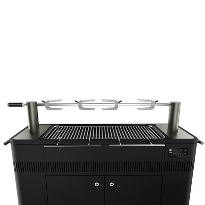 Everdure By Heston Blumenthal 54-Inch Charcoal Grill With Rotisserie & Electronic Ignition - HBCE2BBUS