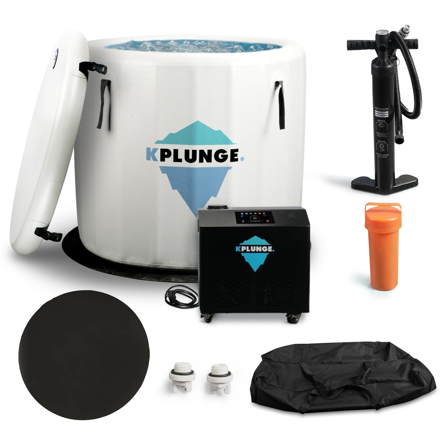 Char-Griller Arctic Fox 1-Person Inflatable Cold Plunge Ice Bath/Hot Tub with PVC Insulated L - 1769674358136_336